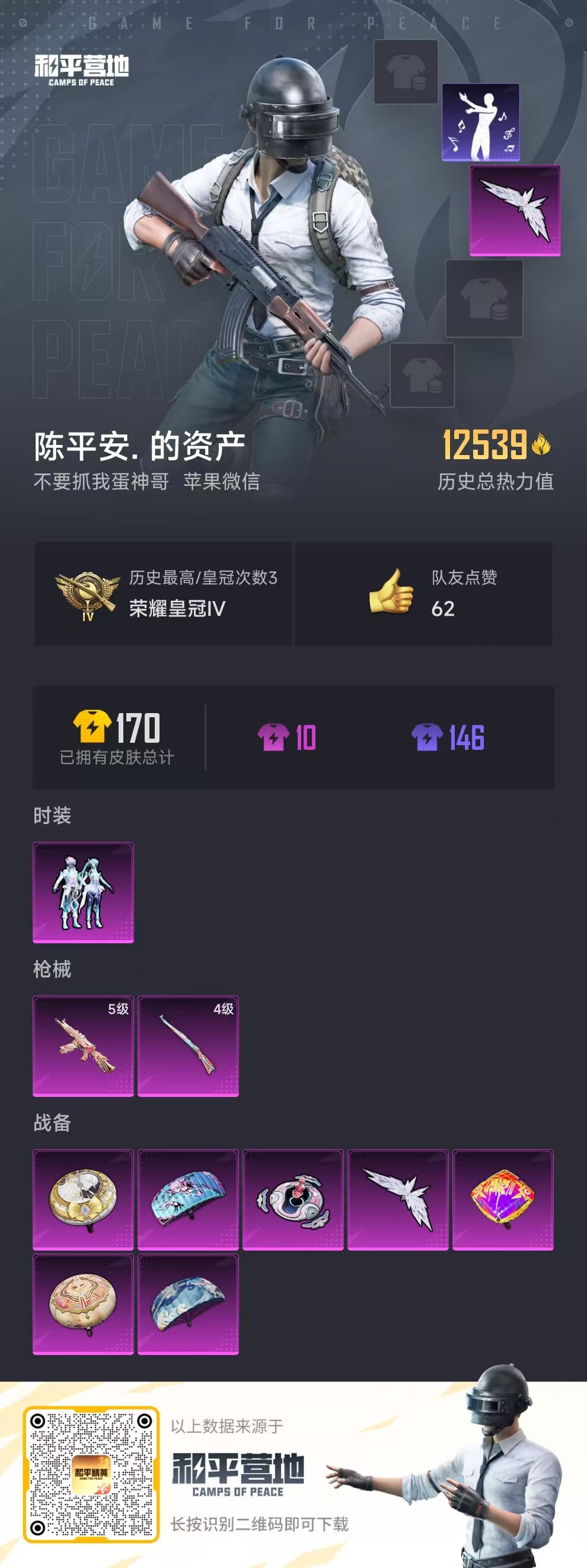 HPSJ3420520和平精英账号详情图4