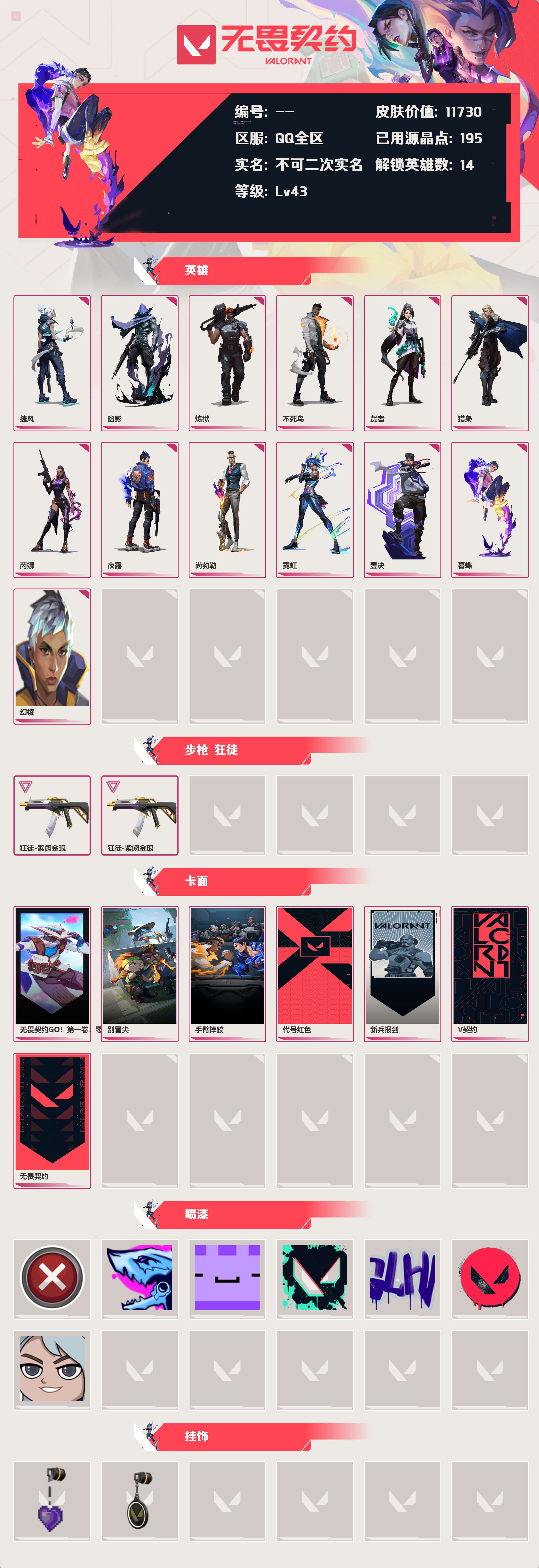 WWQLX424742无畏契约账号详情图2