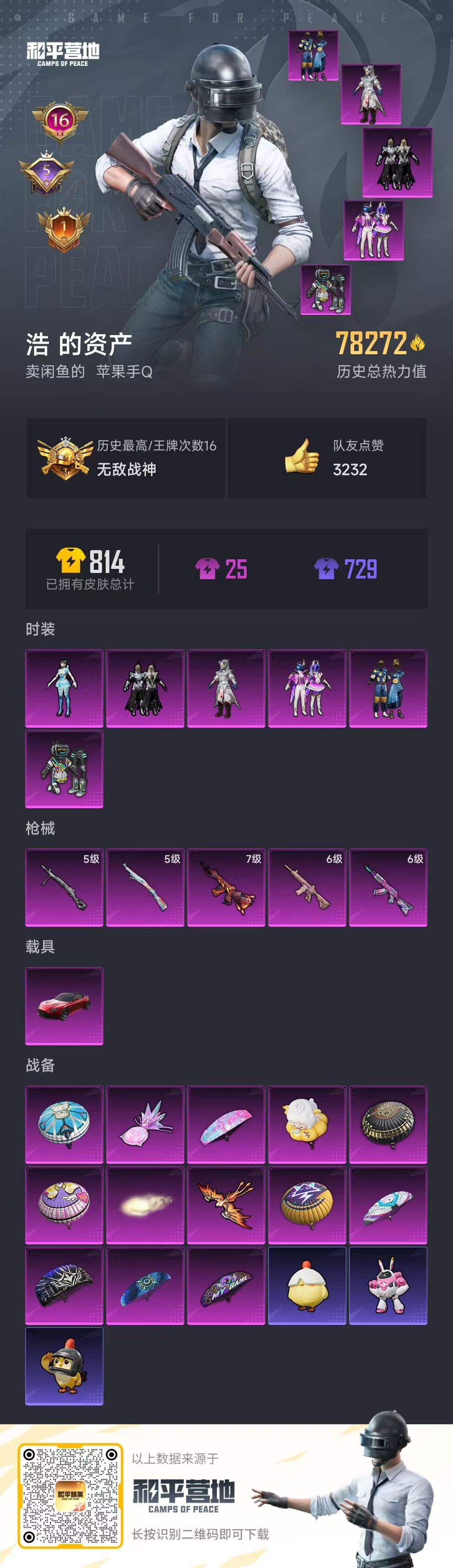 HPSJ3420978和平精英账号详情图2 HPSJ3420978和平精英账号详情图2