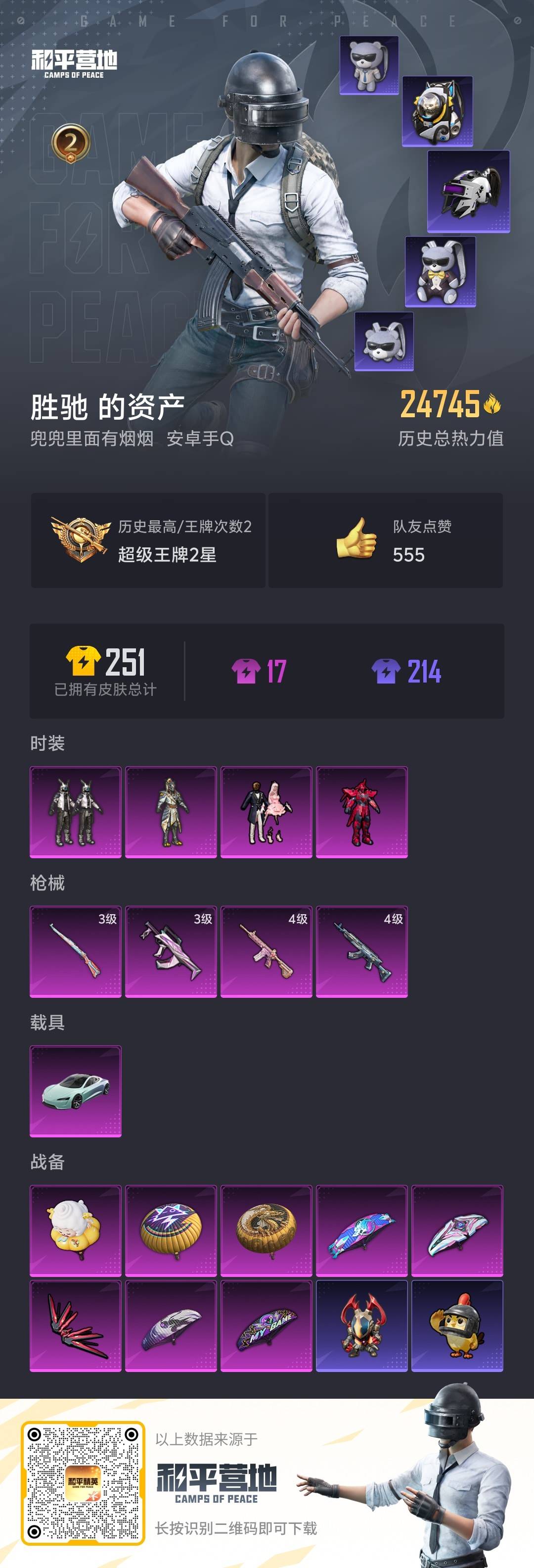 HPSJ3430459和平精英账号详情图3 HPSJ3430459和平精英账号详情图3