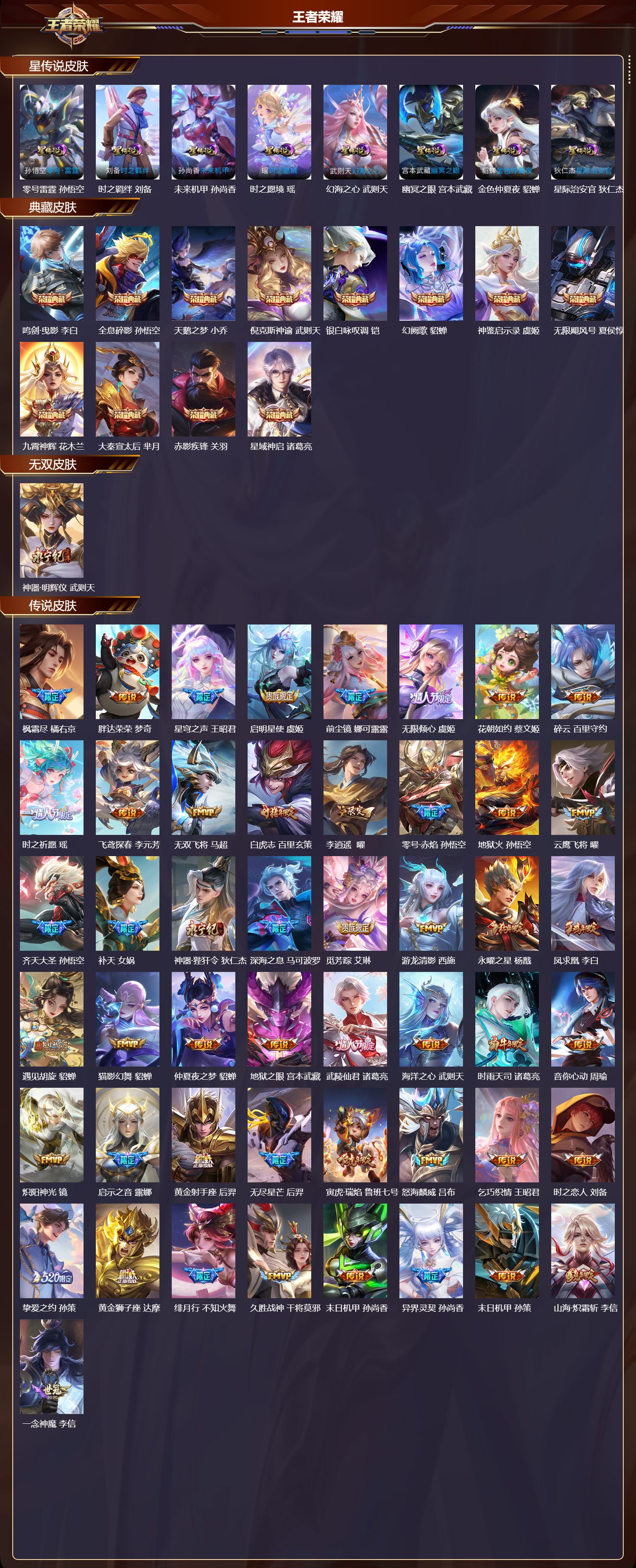 WZMK3426615王者荣耀账号详情图2