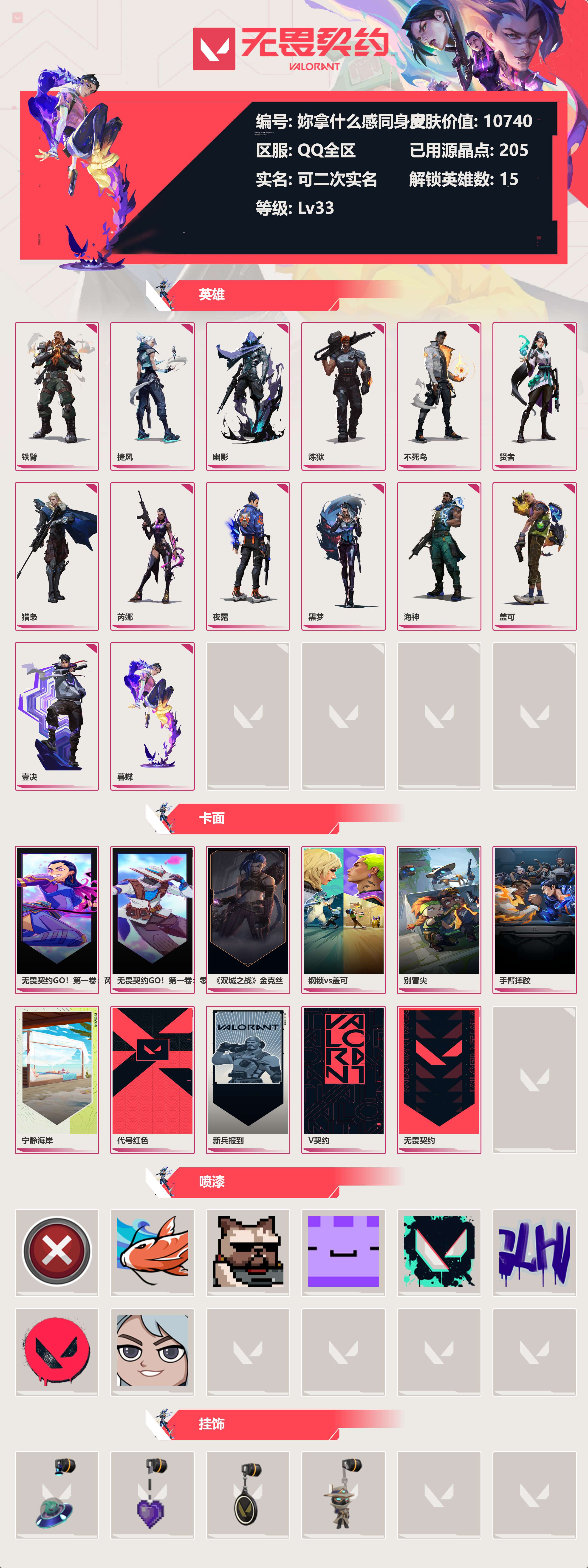 WWQLX424744无畏契约账号详情图2