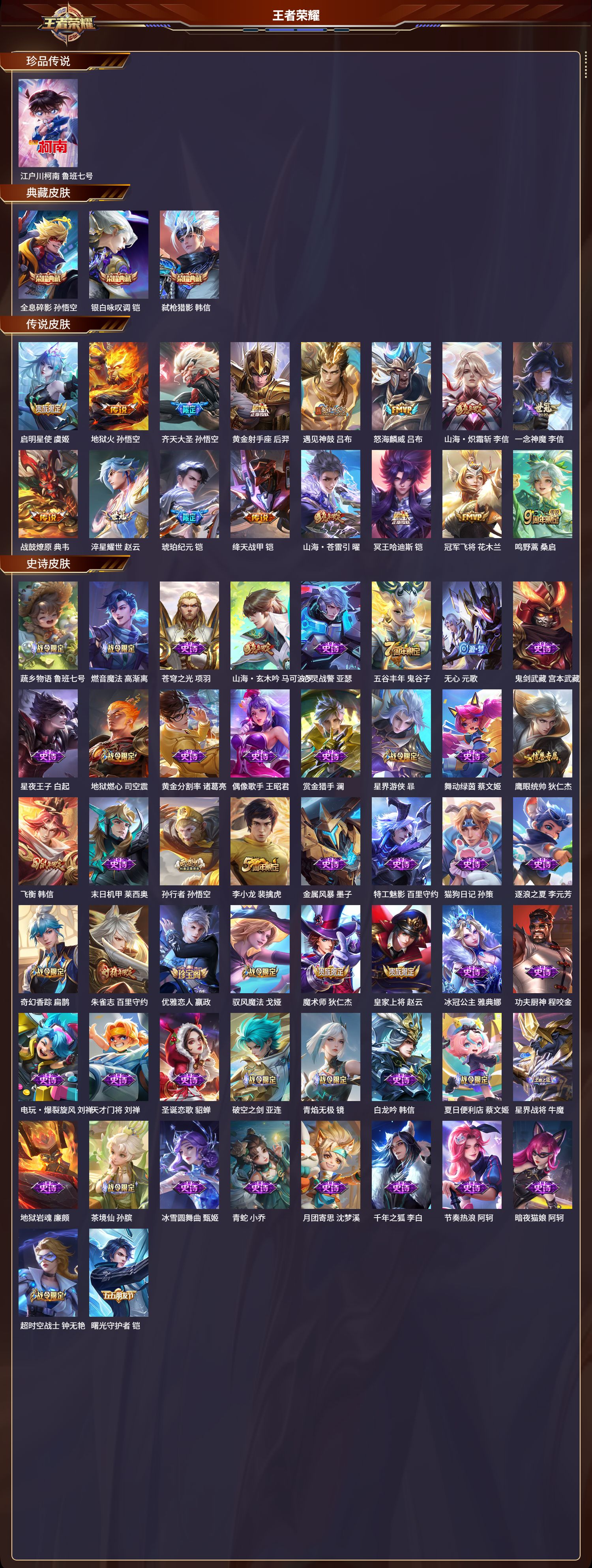 WZQM3421448王者荣耀账号详情图2 WZQM3421448王者荣耀账号详情图2