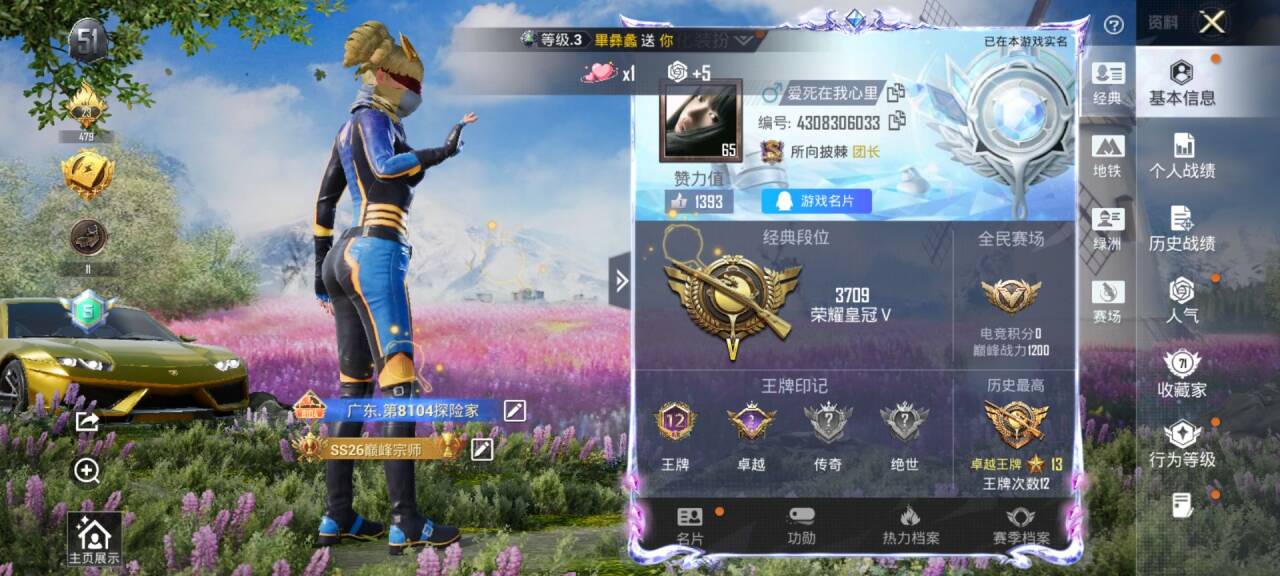 HPSJ3430398和平精英账号详情图3 HPSJ3430398和平精英账号详情图3