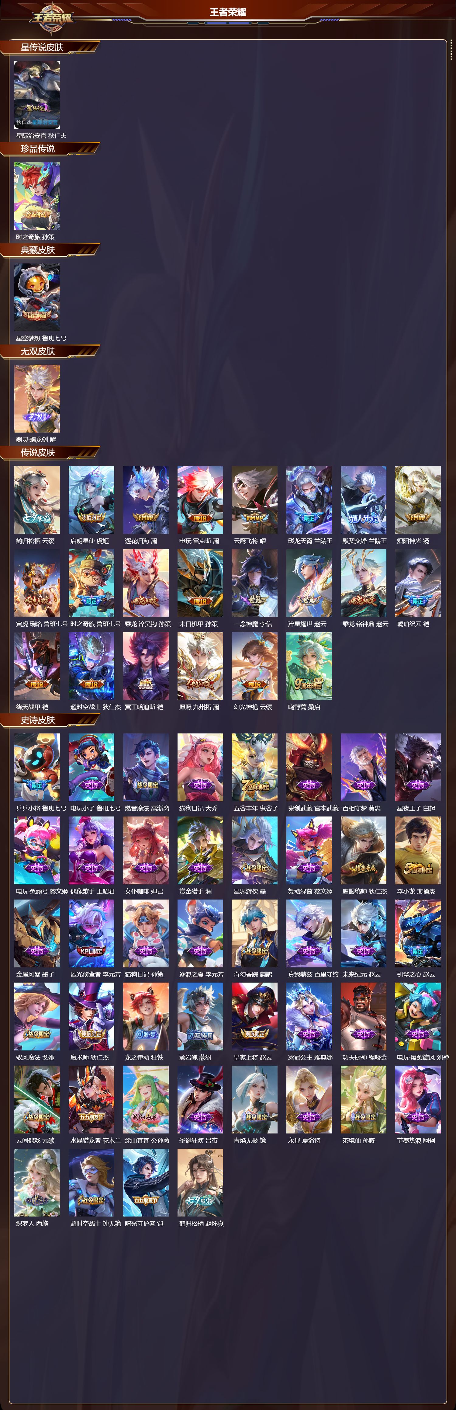 WZMK3430474王者荣耀账号详情图2 WZMK3430474王者荣耀账号详情图2