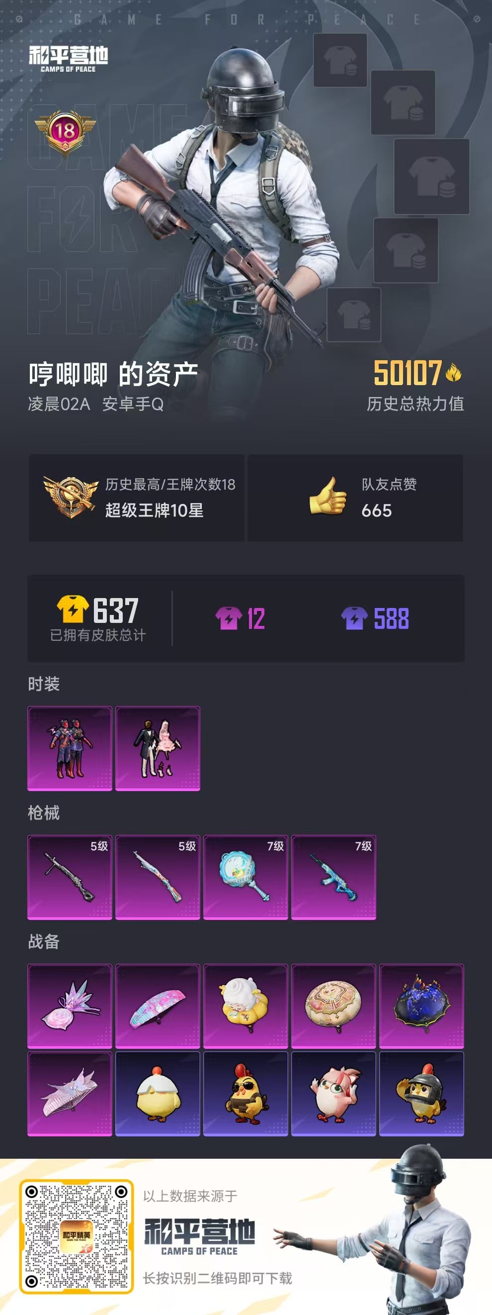 HPSJ3432271和平精英账号详情图3