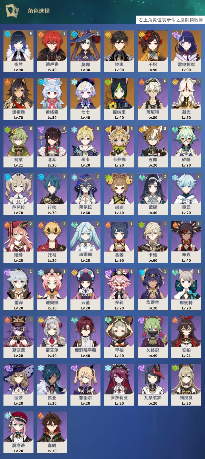 YSMK316132原神账号详情图3 YSMK316132原神账号详情图3