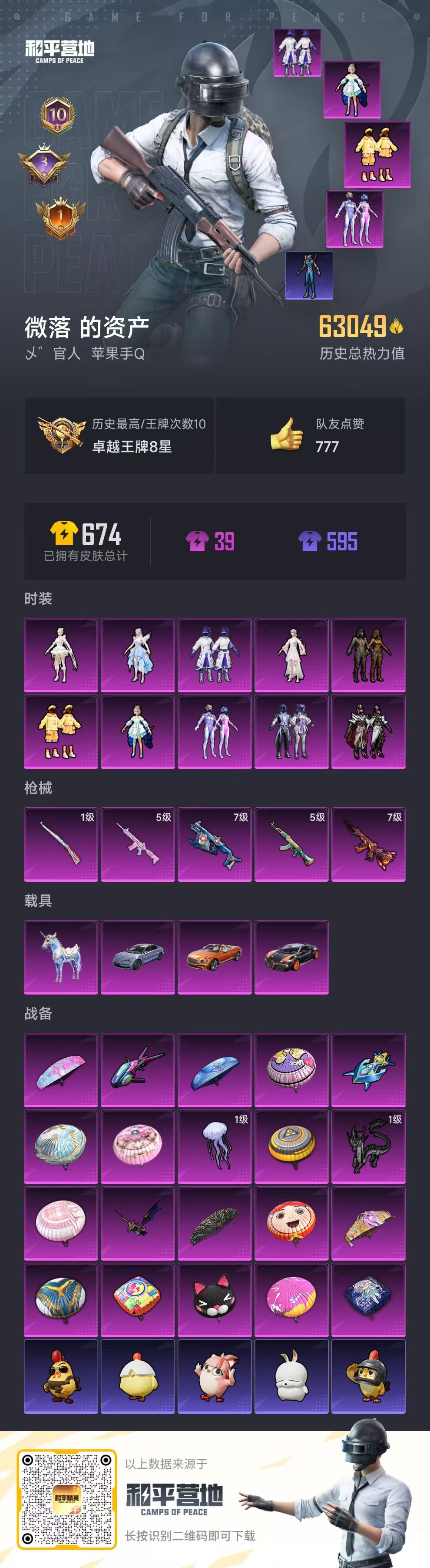 HPSJ3432269和平精英账号详情图4