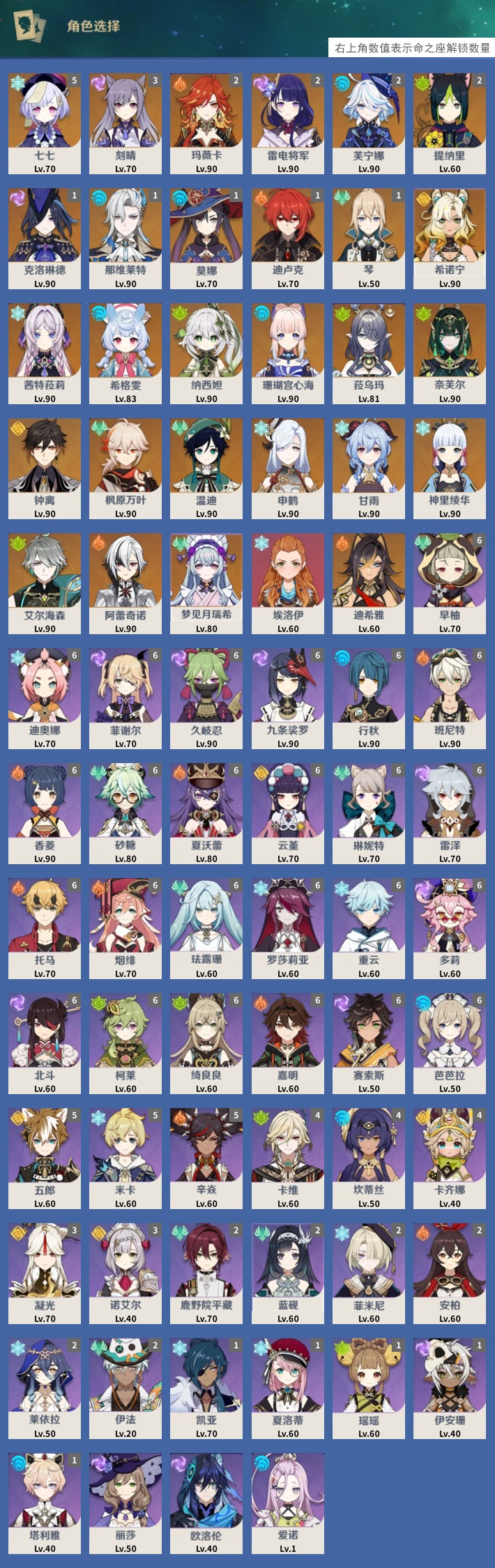 YSMK316131原神账号详情图3 YSMK316131原神账号详情图3