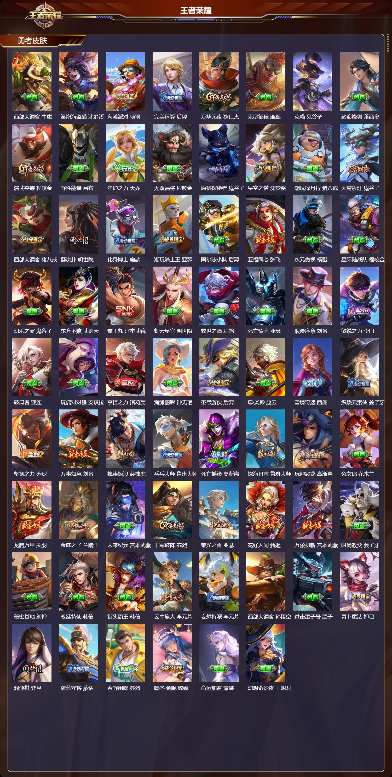 WZQM3479568王者荣耀账号详情图5