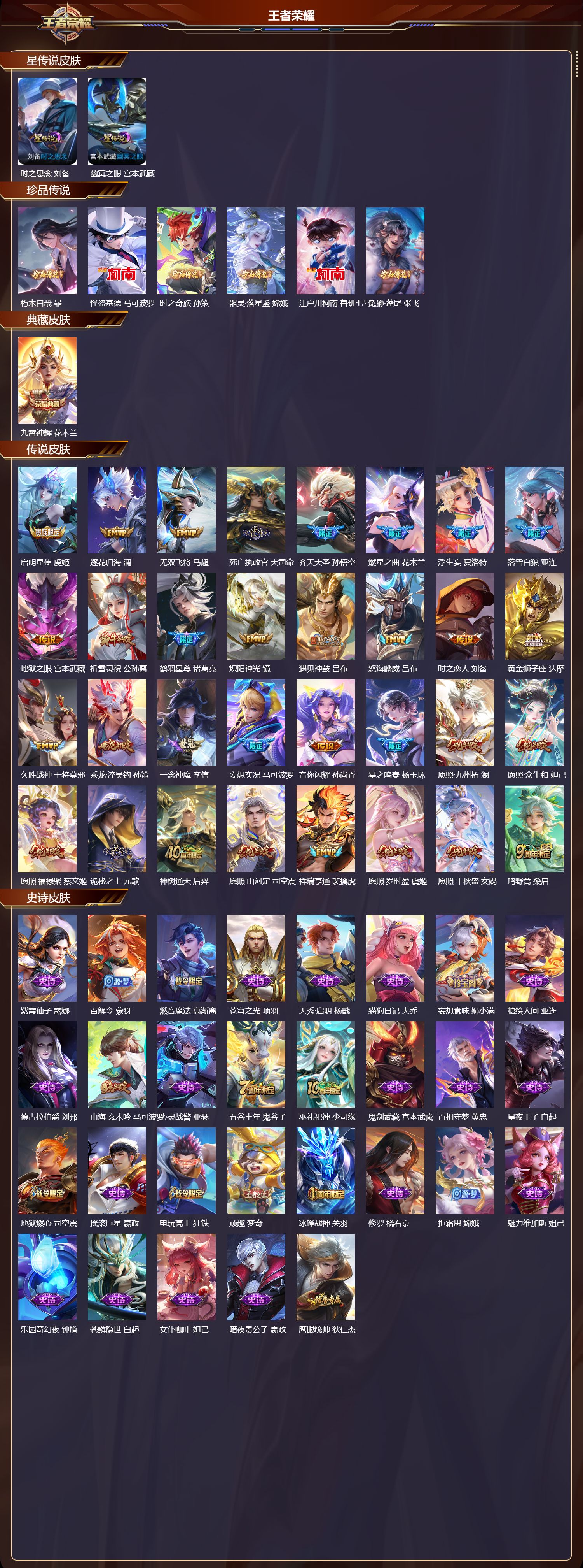 WZMK3430482王者荣耀账号详情图2 WZMK3430482王者荣耀账号详情图2