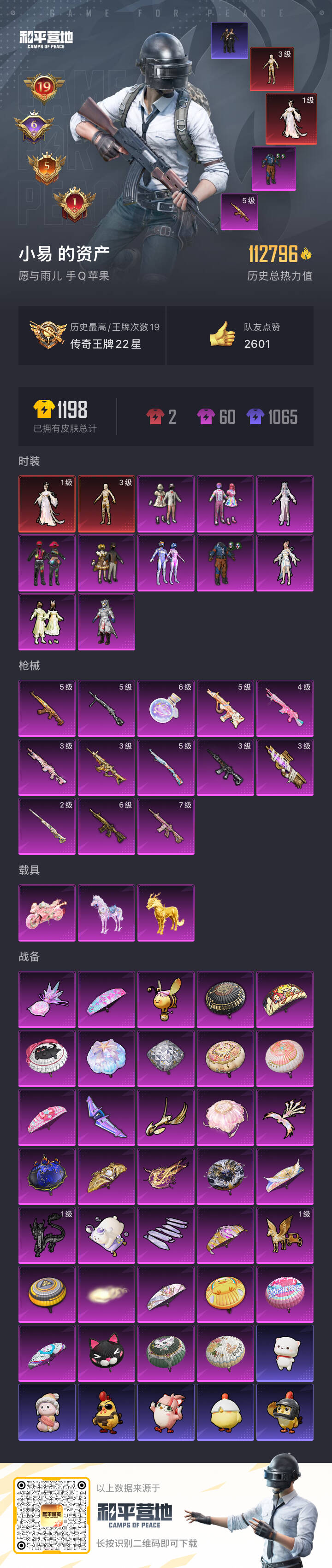 HPSJ3432248和平精英账号详情图3