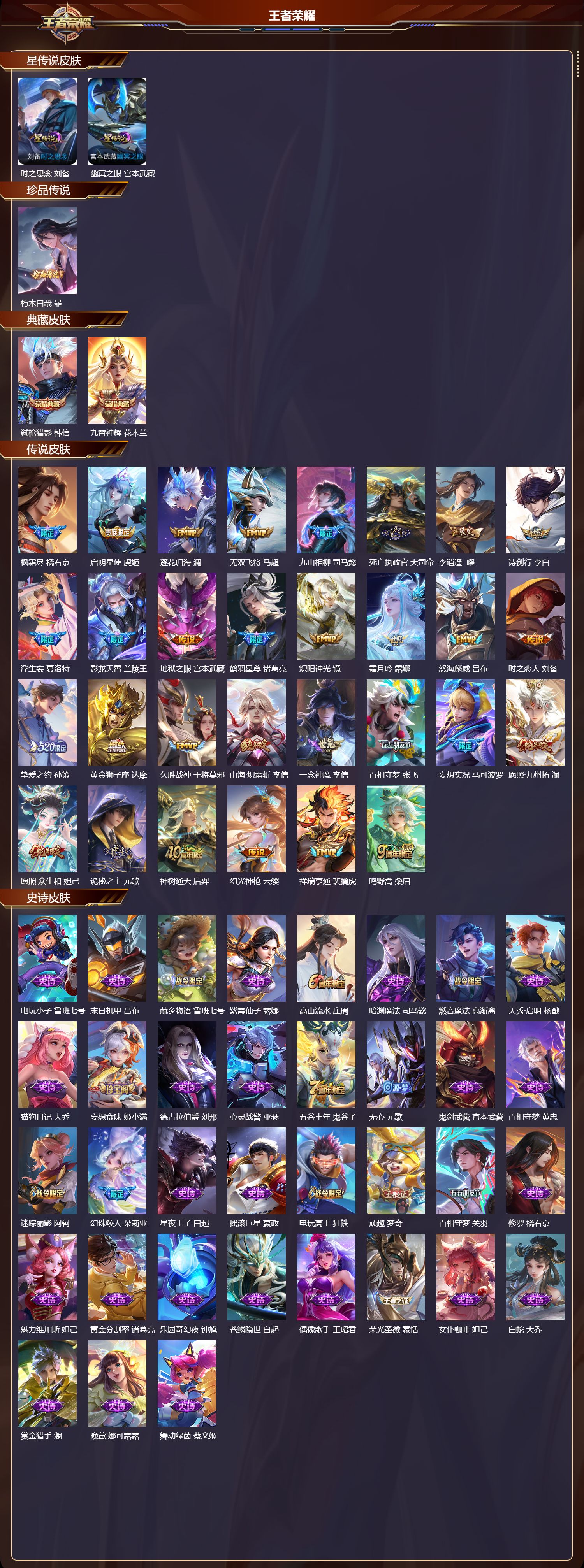 WZQM3479557王者荣耀账号详情图3