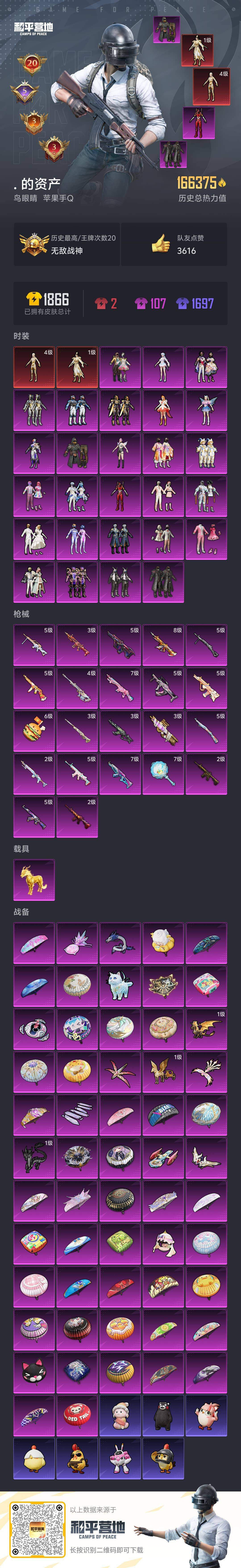 HPSJ3432258和平精英账号详情图5