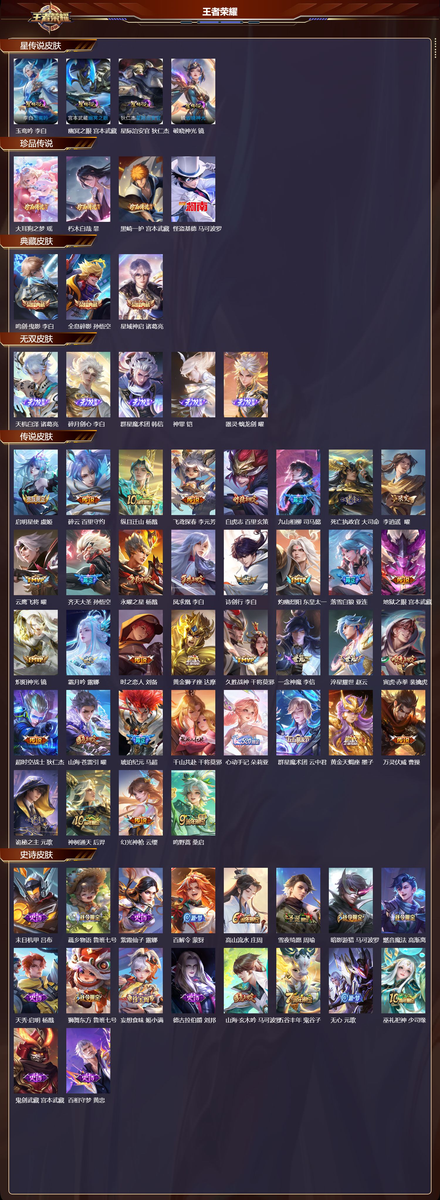 WZMK3430452王者荣耀账号详情图2 WZMK3430452王者荣耀账号详情图2