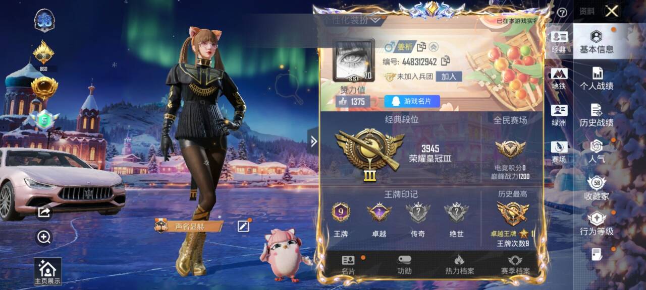 HPSJ3432212和平精英账号详情图3