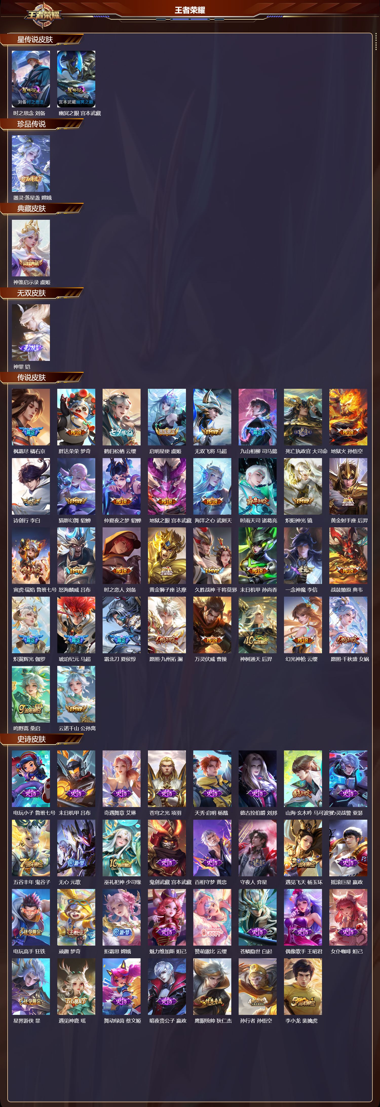 WZMK3430471王者荣耀账号详情图2 WZMK3430471王者荣耀账号详情图2