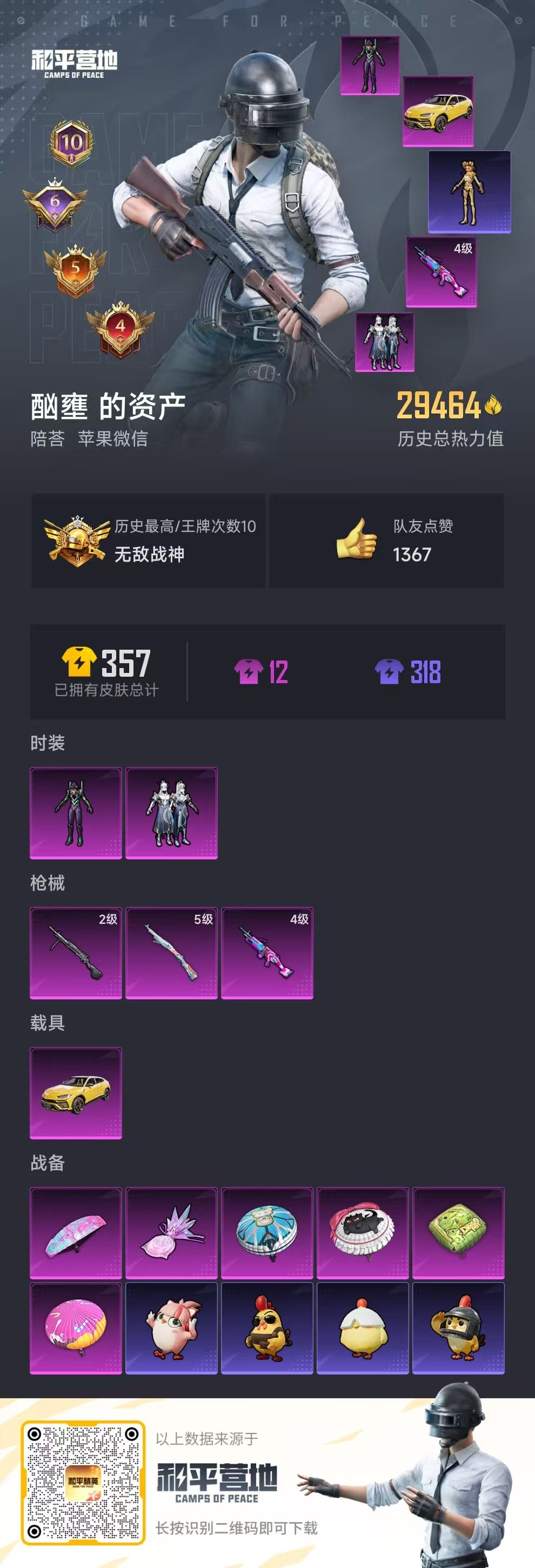 HPSJ3421491和平精英账号详情图4 HPSJ3421491和平精英账号详情图4