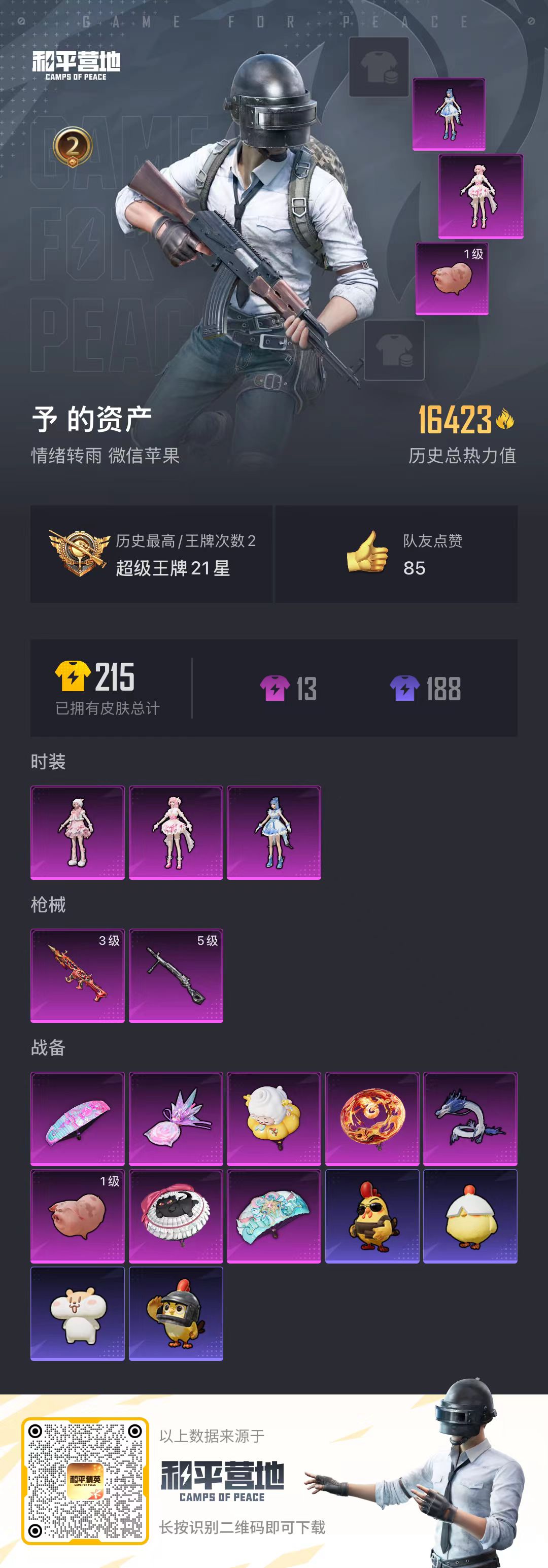 HPSJ3428108和平精英账号详情图2 HPSJ3428108和平精英账号详情图2