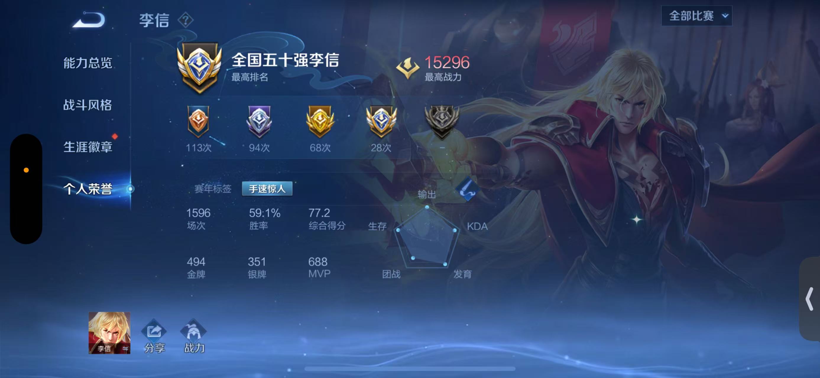 WZCMW3446403王者荣耀账号详情图3