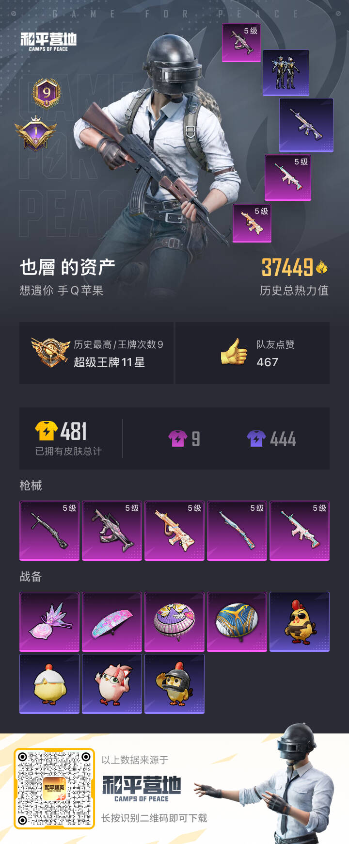 HPSJ3433863和平精英账号详情图4