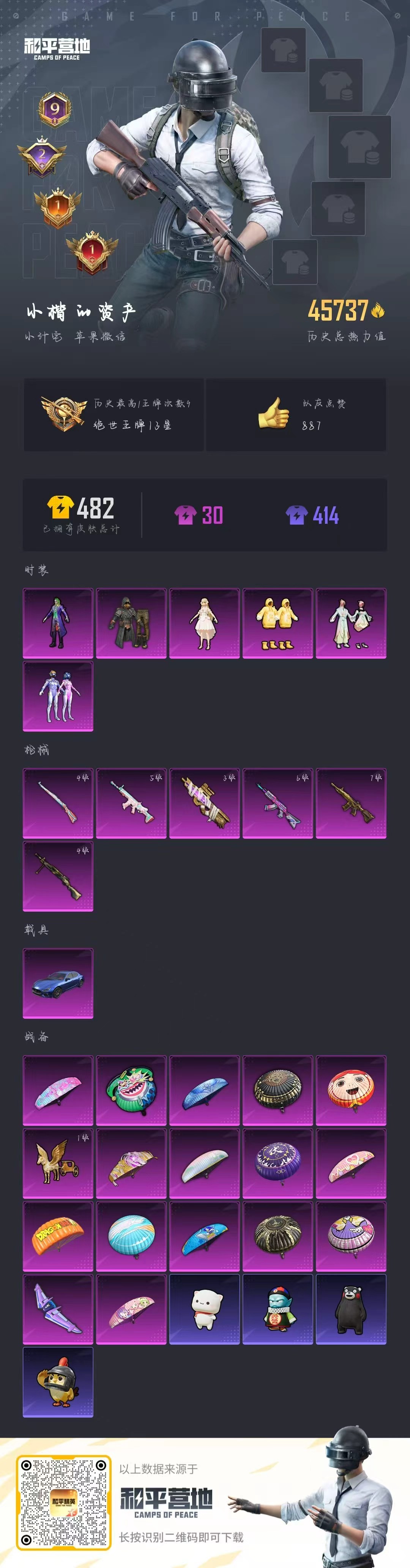 HPSJ3427811和平精英账号详情图2