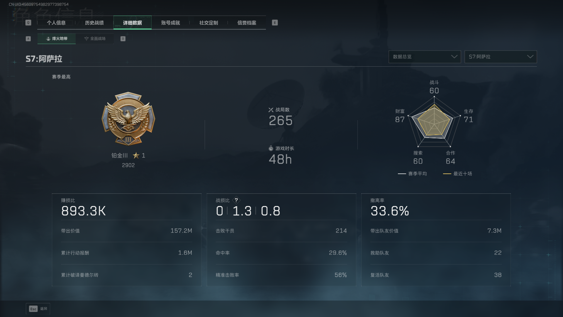 SJZQM397820三角洲行动账号详情图4