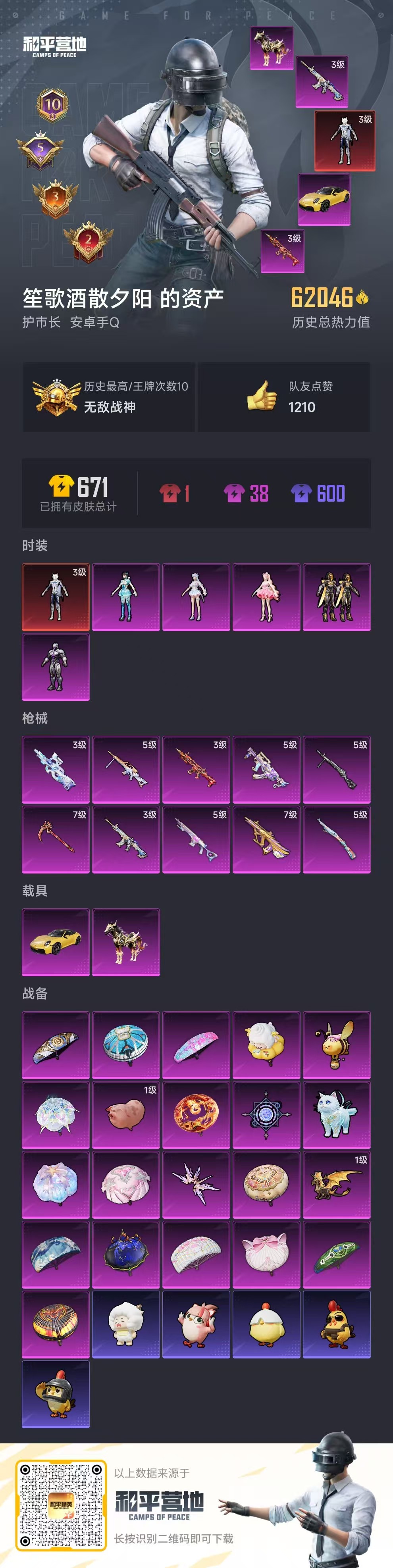 HPSJ3428100和平精英账号详情图2 HPSJ3428100和平精英账号详情图2