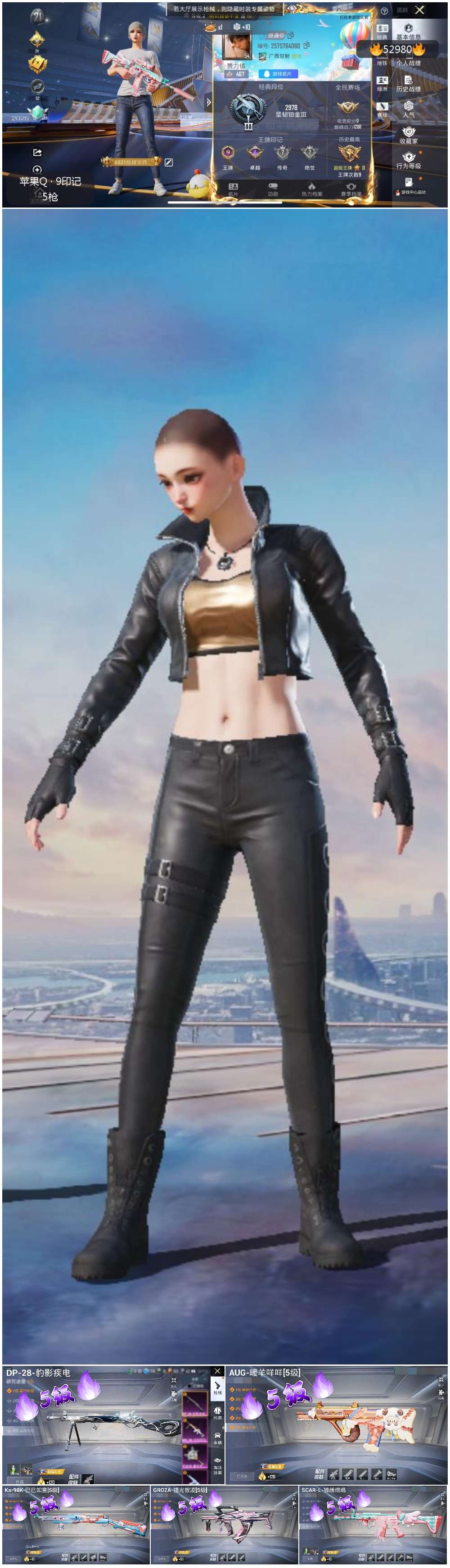 HPSJ3433863和平精英账号详情图2