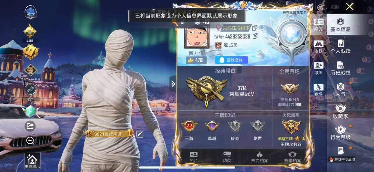 HPSJ3433847和平精英账号详情图5 HPSJ3433847和平精英账号详情图5