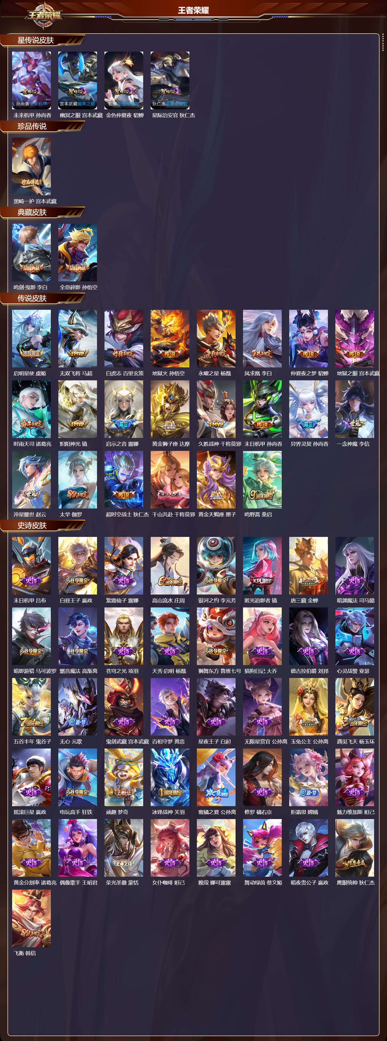 WZQM3474202王者荣耀账号详情图3