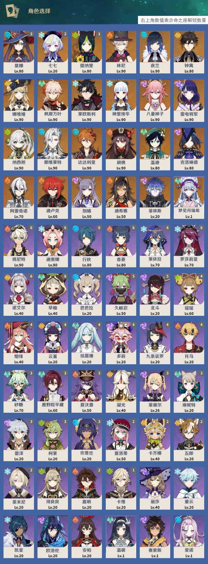 YSMK316174原神账号详情图3 YSMK316174原神账号详情图3