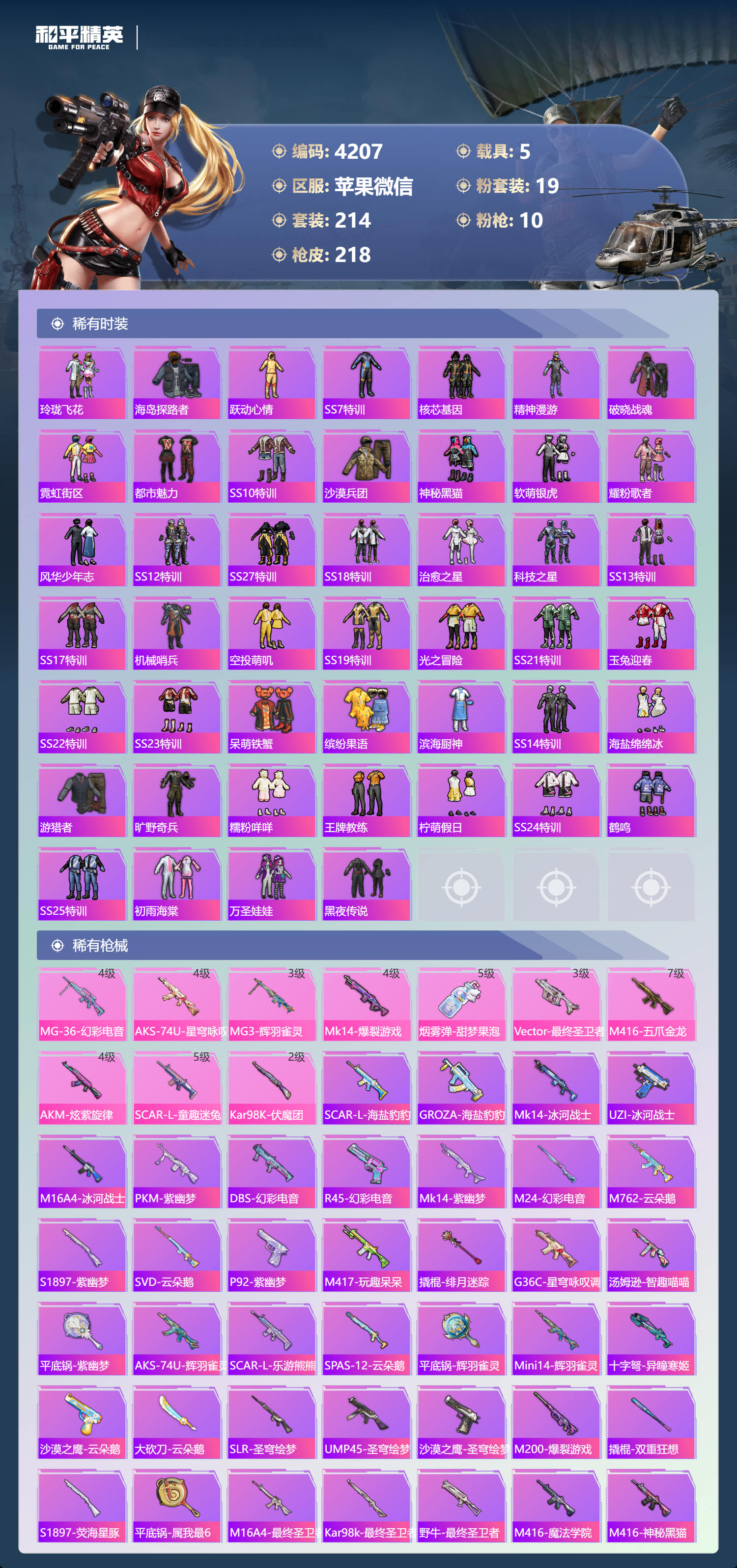 HPLX4122056和平精英账号详情图5