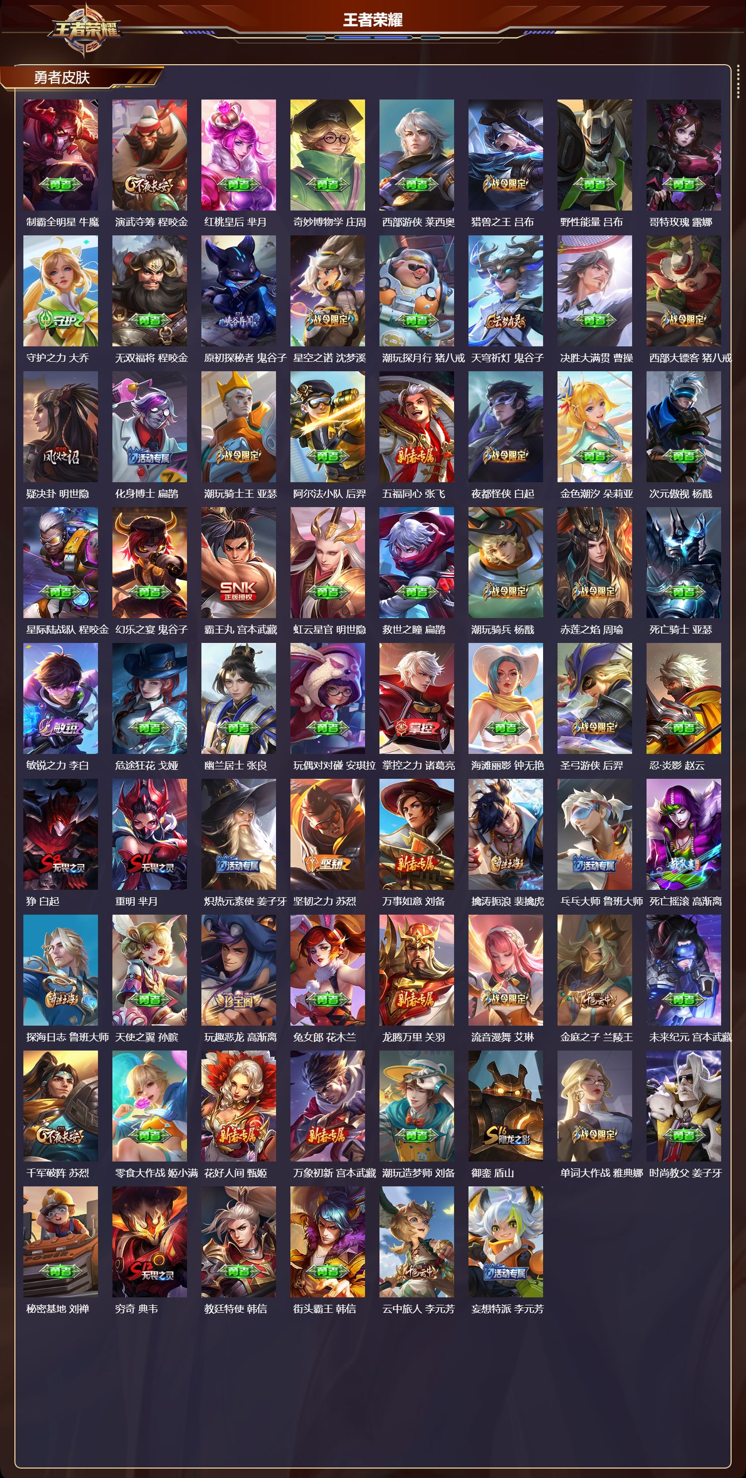 WZMK3433008王者荣耀账号详情图5 WZMK3433008王者荣耀账号详情图5