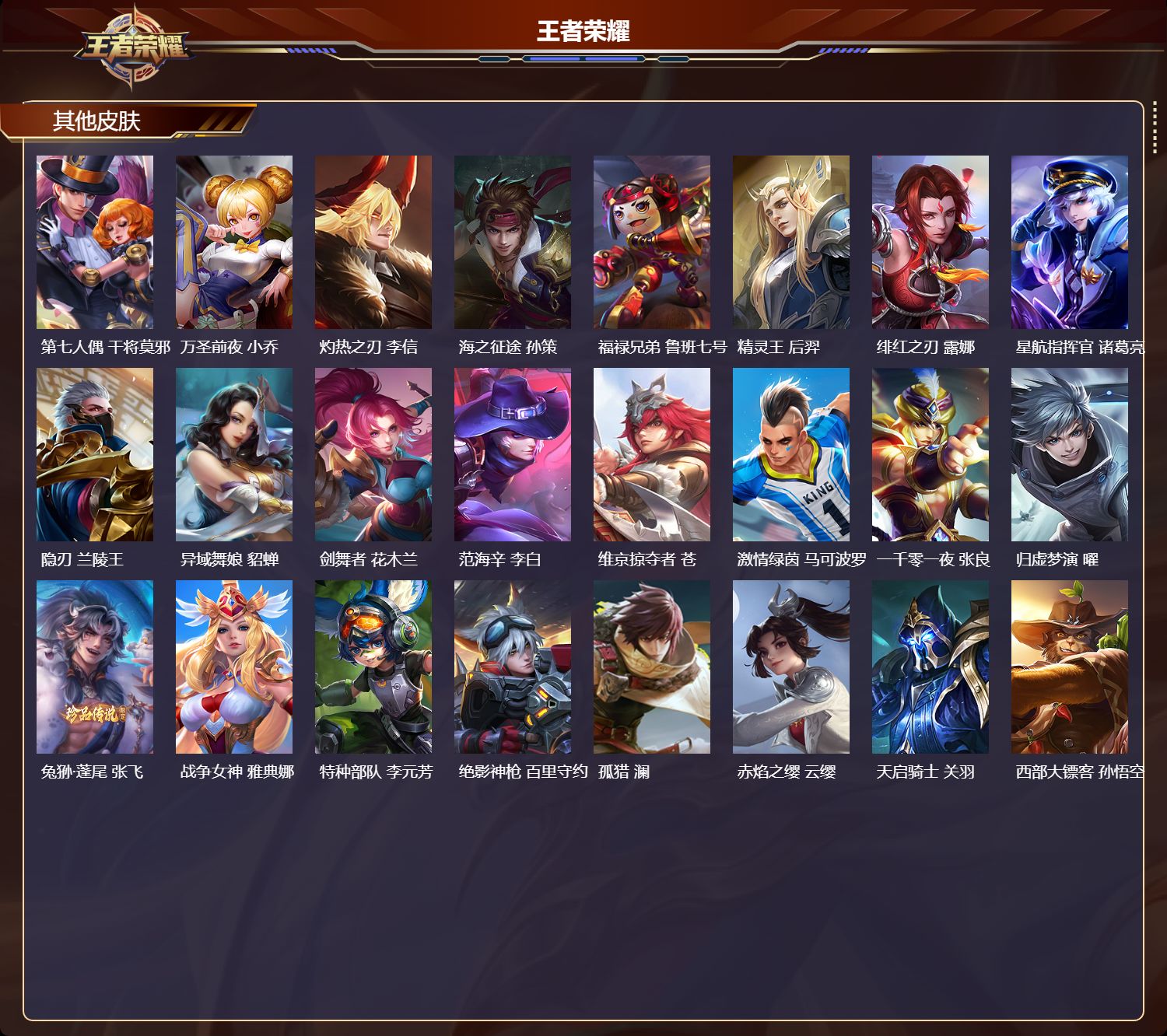 WZMK3433006王者荣耀账号详情图4