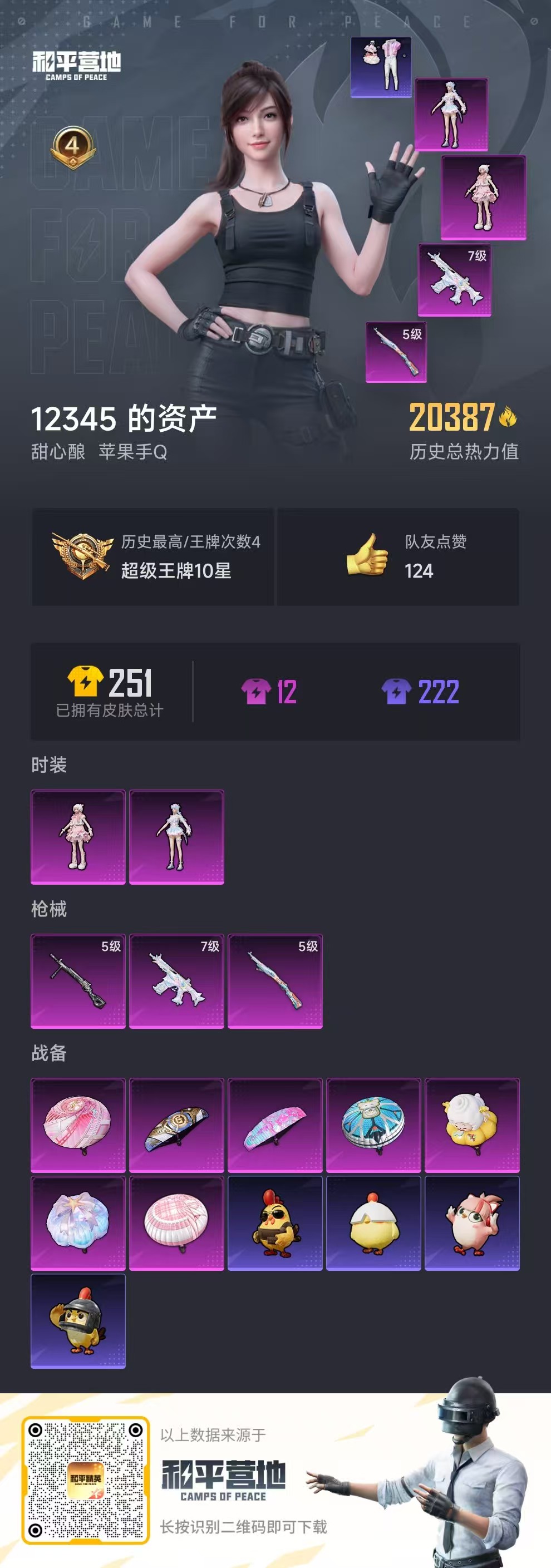 HPSJ3427841和平精英账号详情图2 HPSJ3427841和平精英账号详情图2