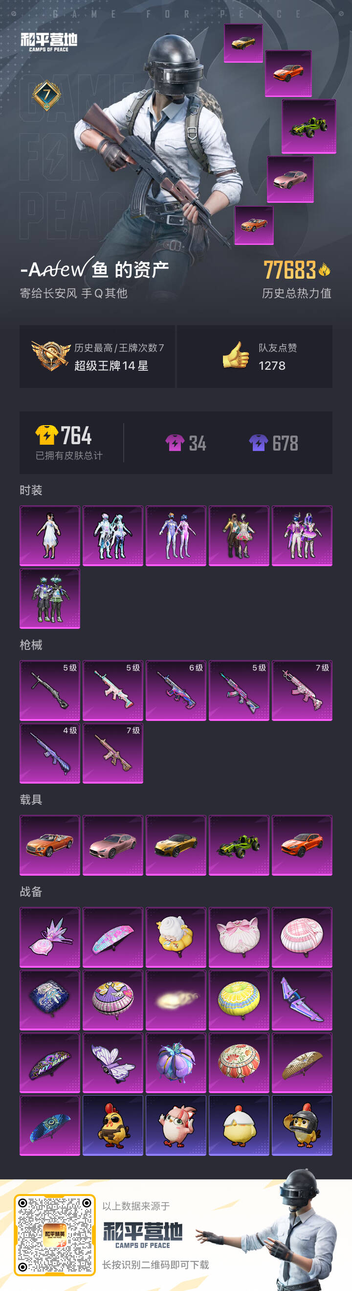 HPSJ3433830和平精英账号详情图5