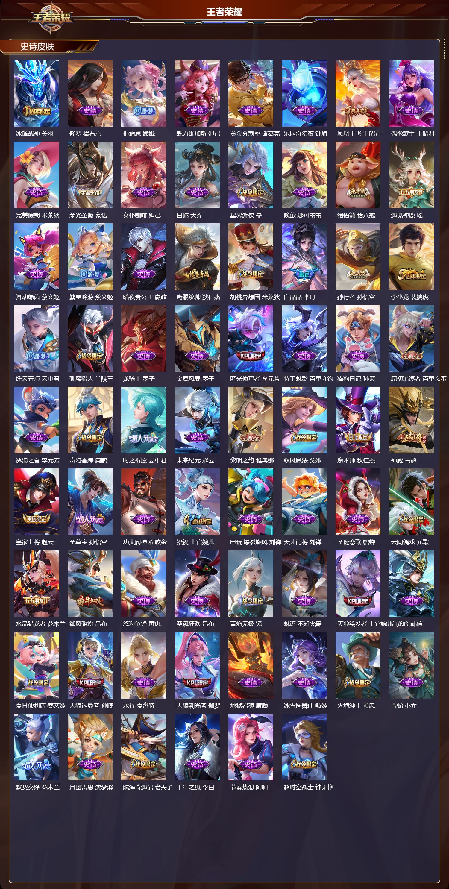 WZMK3433008王者荣耀账号详情图3 WZMK3433008王者荣耀账号详情图3