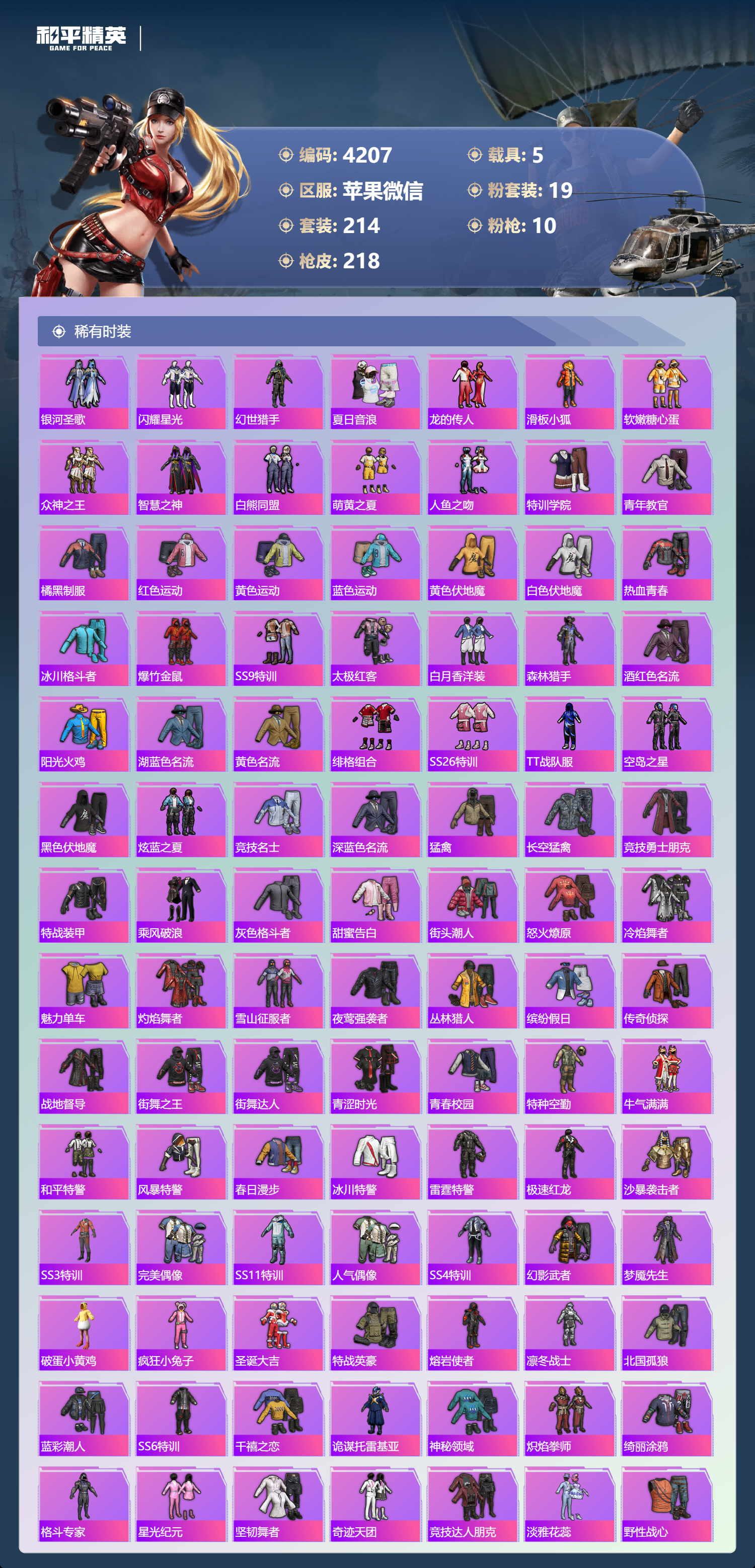 HPLX4122056和平精英账号详情图4