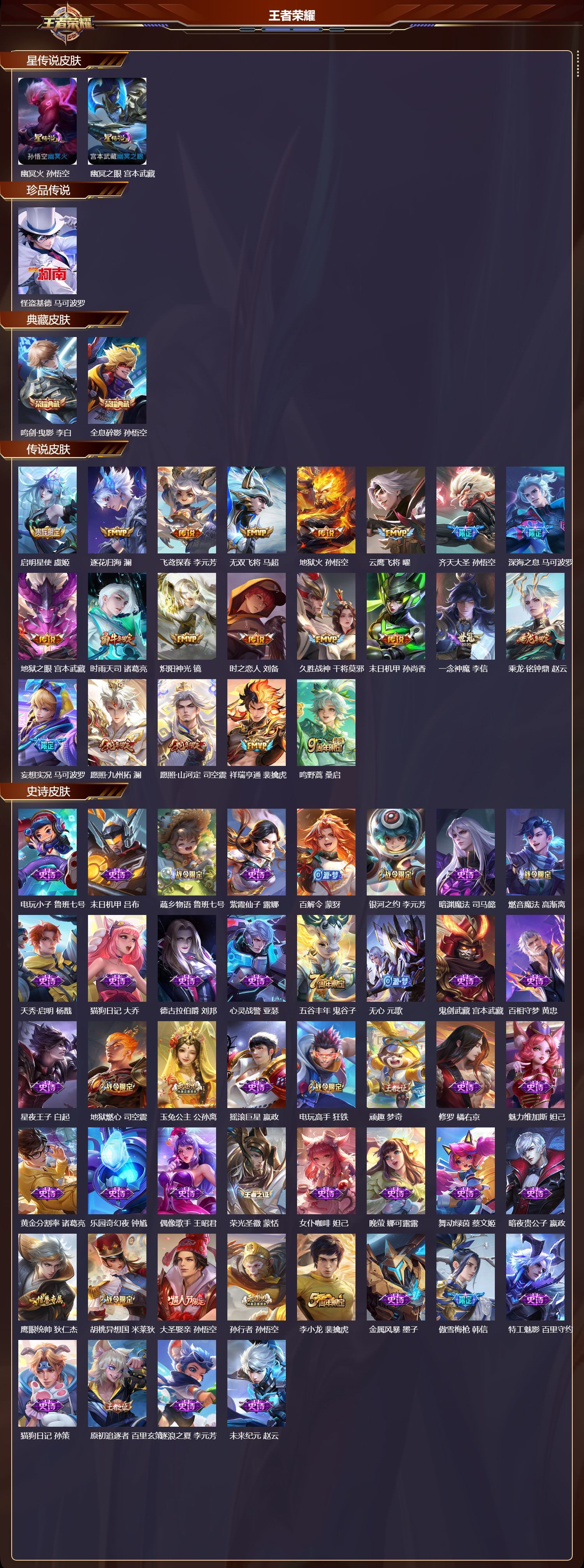 WZQM3479585王者荣耀账号详情图3 WZQM3479585王者荣耀账号详情图3