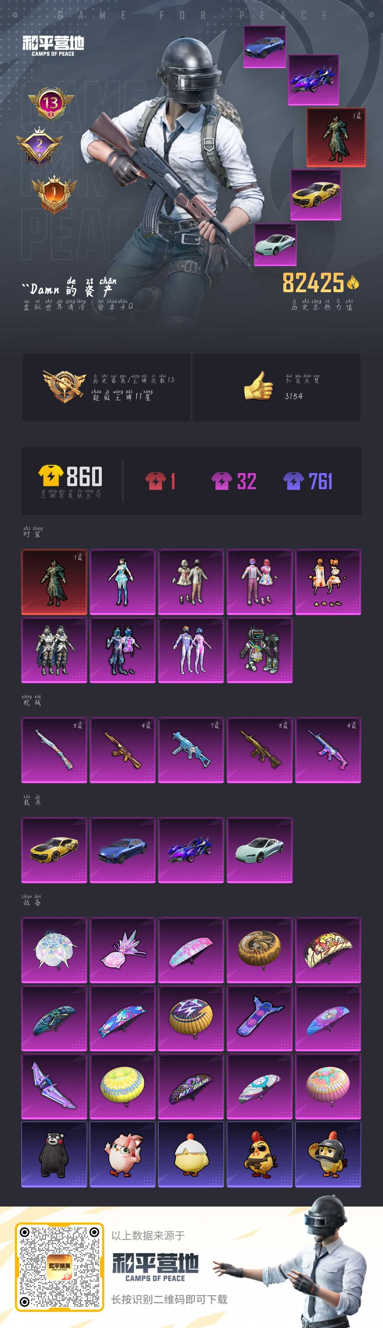 HPSJ3433871和平精英账号详情图4