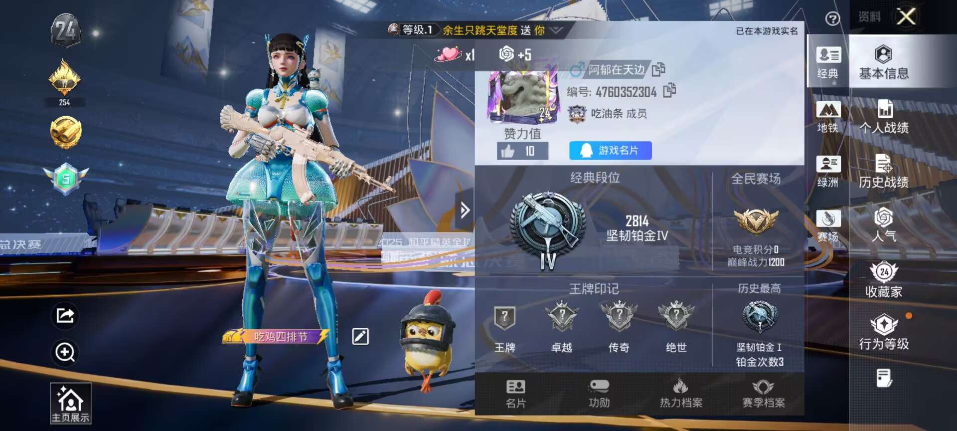 HPSJ3433866和平精英账号详情图4