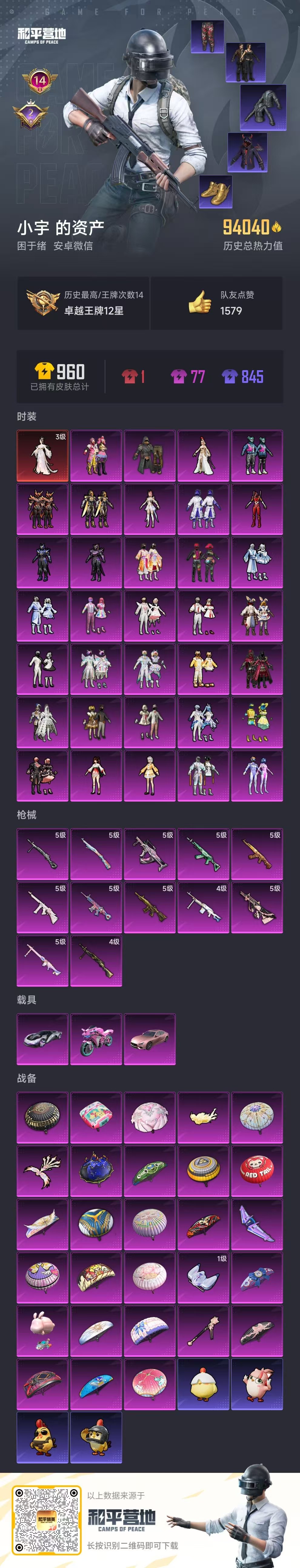 HPSJ3430575和平精英账号详情图4