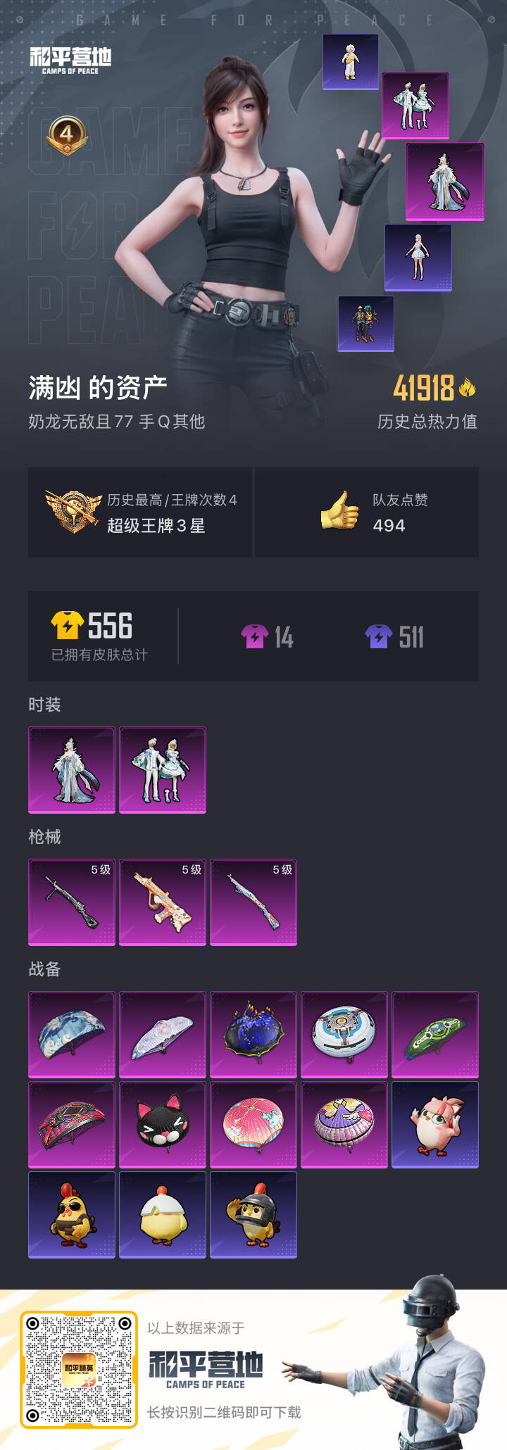 HPSJ3435084和平精英账号详情图4