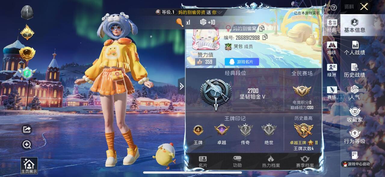 HPSJ3435096和平精英账号详情图4