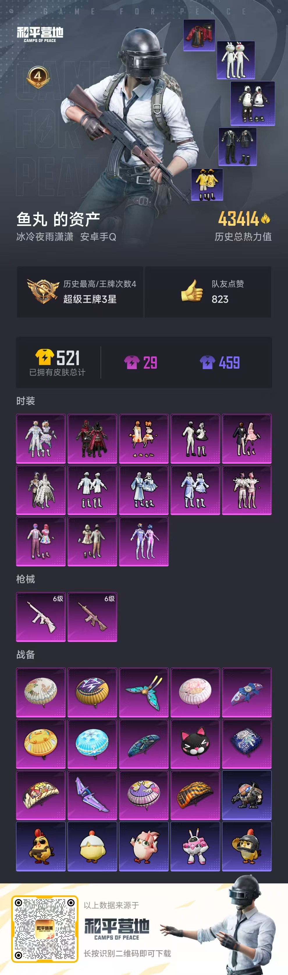 HPSJ3435064和平精英账号详情图5