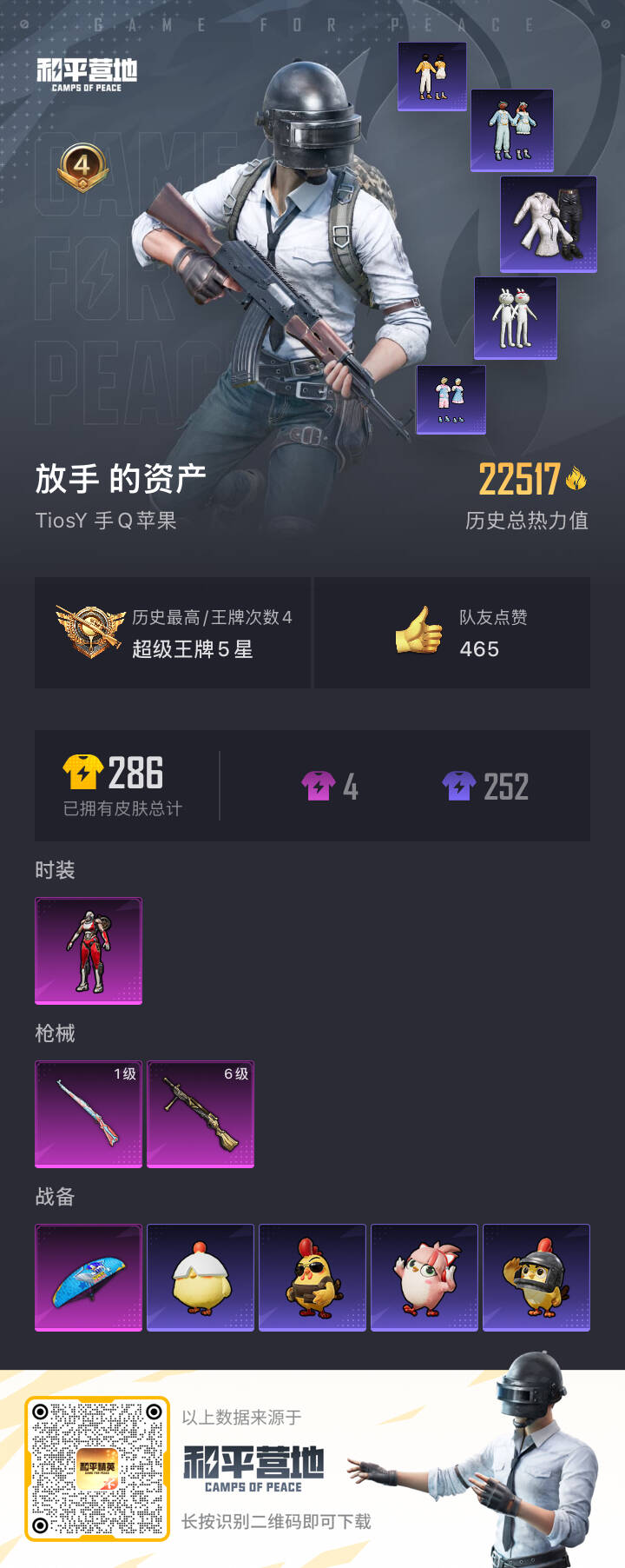 HPSJ3435086和平精英账号详情图2