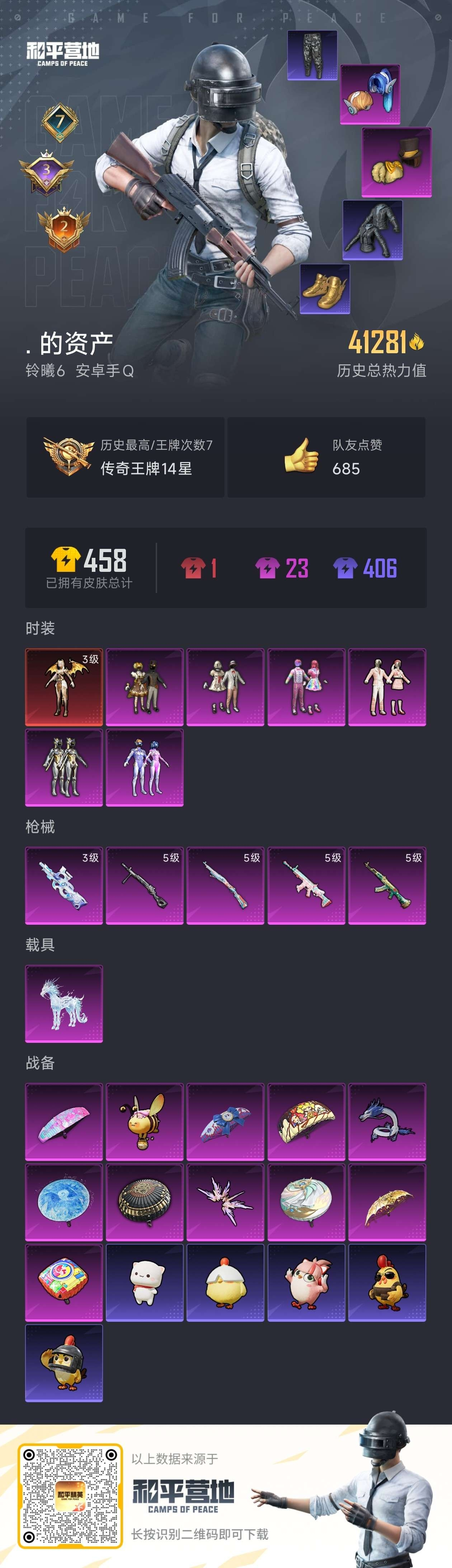 HPSJ3435091和平精英账号详情图4