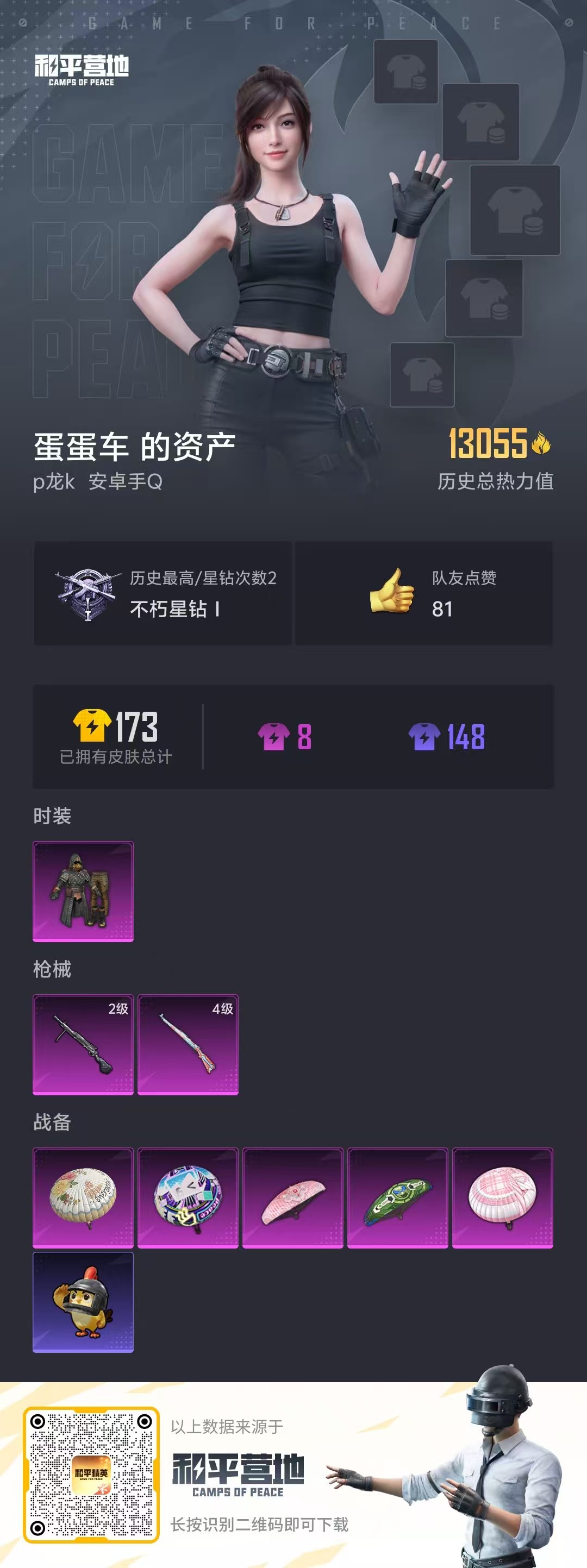 HPSJ3435093和平精英账号详情图2