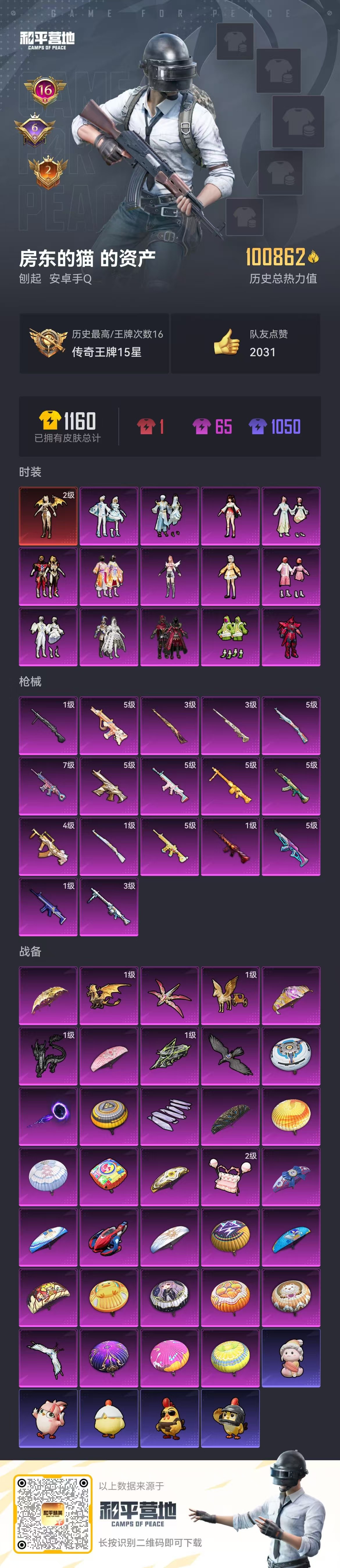 HPSJ3435109和平精英账号详情图5